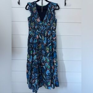 Anthropologie Multicolor Abstract Somerset Maxi Dress